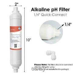 100 Pack 6-Stage RO System pH+ Inline Alkaline Water Filter Mineral Cartridges