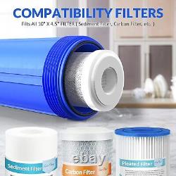 10 Inch Clear Big Blue Home Whole House Water Filter Housing System 10 x 4.5