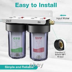 10x4.5 Whole House Water Filter System for Well + 3 Set Extra Filter Cartridge