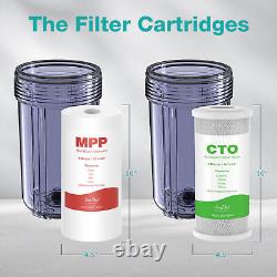 10x4.5 Whole House Water Filter System for Well + 3 Set Extra Filter Cartridge