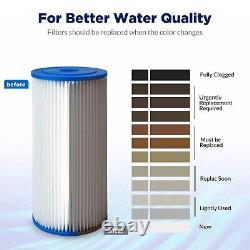 12 Pack 10 x 4.5 Pleated Sediment Filter for Big Blue Whole House Water System