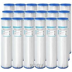 18PCS 20x4.5 for Big Blue Whole House Pleated Sediment Water Filter Cartridges