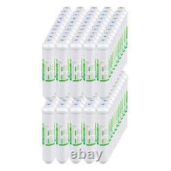 1-100PCS Post Carbon Inline Water Filter 1/4 Quick Connect for Fridge RO System