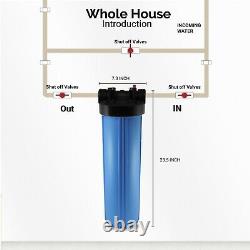 20 Big Blue Whole House Water System Filter Housing With Pressure Gauge Hole 1