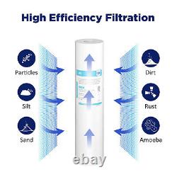 20 Inch Big Blue Whole House Water Filter System Housing +2 Set Filter Cartridge
