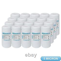 20 Pack 5 Micron 10x4.5 String Wound Sediment Water Filter for Big Blue System