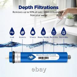 25 Pack 100 GPD RO Membrane Reverse Osmosis System Water Filter 1812 Replacement