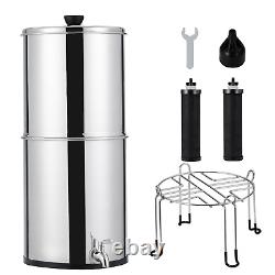 2.25G Gravity-Fed Water Filter System, 304 Stainless Steel Countertop Filtration