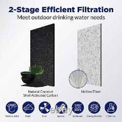 2.25G Gravity Water Filter System Water Filtration Bucket, 3xPurification Filters