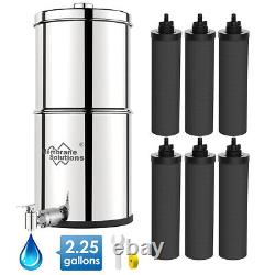 2.25G UV Gravity-Fed Water Filter System Countertop With6pcs Element Cartridges