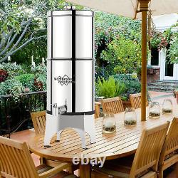 2.25G UV Gravity-Fed Water Filter System Countertop With6pcs Element Cartridges