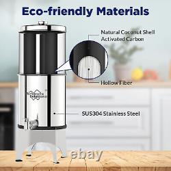 2.25G UV Gravity-Fed Water Filter System Countertop With6pcs Element Cartridges