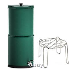 2.38Gal Gravity Water Filter System Stainless Steel Water Filtration Bucket I2C0