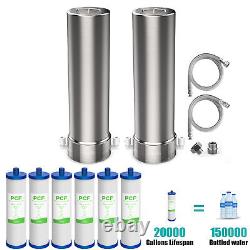 2 Pack 5 Stage V7 Water Filter System Under Sink 20,000 Gallons SU304+6 Filters