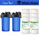 2-Stage 10 Inch Big Blue Whole House Water Filter Housing &6PCS PGC Filtration