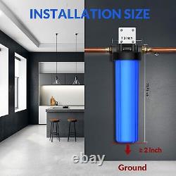 2-Stage 20 Inch Whole House Water Filter Housing System PP Sediment Carbon Block