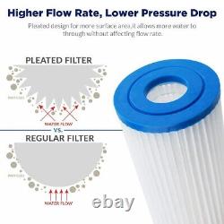 2-Stage 20 Inch Whole House Water Filter Housing System Sediment Filtration Set