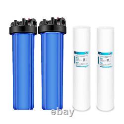 2-Stage 20 x 4.5 Big Blue Whole House Water Filter Housing System PP Sediment