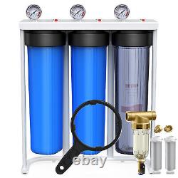 3Stage High Capacity Big Blue Spin Down Sediment Whole House Water Filter System