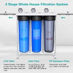 3Stage High Capacity Big Blue Spin Down Sediment Whole House Water Filter System