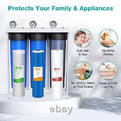 3Stage High Capacity Big Blue Spin Down Sediment Whole House Water Filter System