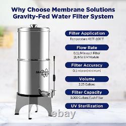 3Stage Water Filter System 2.25G UV Stainless-Steel System for Camp RVing Home
