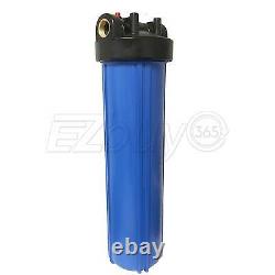 3 Big Blue Housings 20 for Whole House Water Filtration System, 1 Brass Port