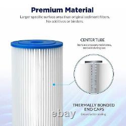 3-Stage 10 Clear Whole House Water Filter Housing & Spin Down Filtration System