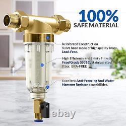3-Stage 10 Clear Whole House Water Filter Housing & Spin Down Filtration System