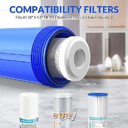 3-Stage 20 x4.5 Whole House Water Filter Housing + Spin Down Filtration System