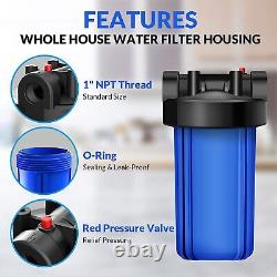 3-Stage Filtration 10 Big Blue Whole House City Water Filter Housing System NSF