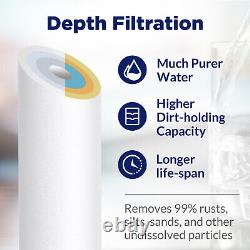 3-Stage Filtration 10 Big Blue Whole House Well Water Filter Housing System