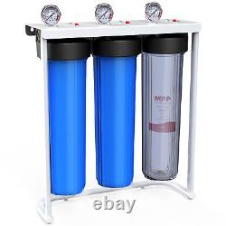 3 Stage Whole House Water Filter System 1 Port With Bracket 20-Inch Big Blue