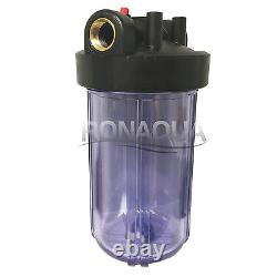 3 Transparent Big Blue Housings 10 for Whole House Water Filtration System
