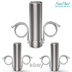 3x SimPure V7 5 Stage Under Sink Water Filter System 20K Gallons Stainless Steel