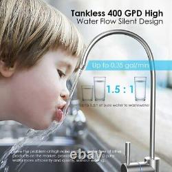 400G Tankless 4 Stage RO Reverse Osmosis System Drinking Water Filter Purifier