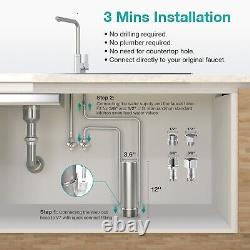 4X SimPure V7 5 Stage Under Sink Water Filter System 20K Gallons Stainless Steel