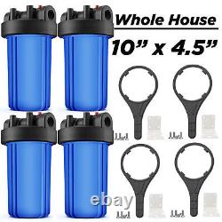 4 Pack 10 Big Blue Water Filter Housing for Whole House Water Filter System