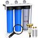 4-Stage 20x4.5 Big Blue Spin Down Sediment CTO Whole House Water Filter System