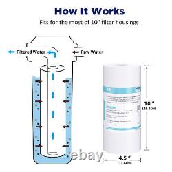 4-Stage Clear Whole House Water Filter Housing Filtration &Spin Down Pre-Filter