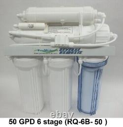 50-100-150 GPD 6 stage Portable RO DI reef/drinking water system
