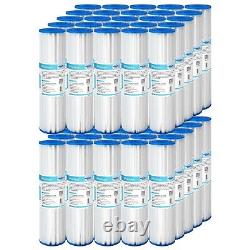 50 Pack 5/20/50 Micron 10x2.5 Washable Pleated Sediment Water Filter Cartridge
