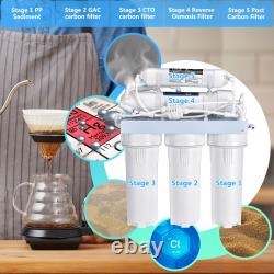 5 STAGE Water Filter System Reverse Osmosis RO Filtration Drinking 100 GPD Home