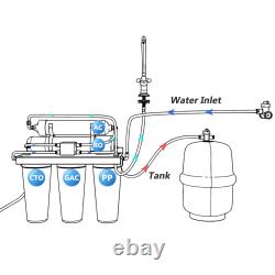 5 STAGE Water Filter System Reverse Osmosis RO Filtration Drinking 100 GPD Home