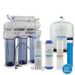 5 Stage Drinking Reverse Osmosis Home Max Water Filter System 100 GPD