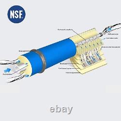 5 Stage Reverse Osmosis RO System Drinking Water Filter 75 GPD with Booster Pump