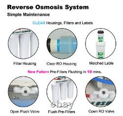 5 Stage Reverse Osmosis System 75 GPD drinking water Free 1 year extra 7 filters