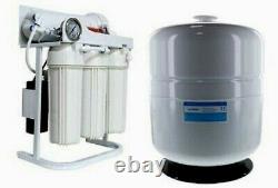 5 Stage Reverse Osmosis Water Filter System 300 GPD-Booster Pump-9.2 Gallon Tank