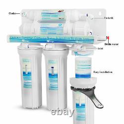 5 Stage Undersink Reverse Osmosis System Water Filter with Extra 7 Filters 75GPD