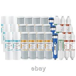 6-Stage 36/50/75/100/150 GPD RO pH+ Alkaline Reverse Osmosis System Water Filter